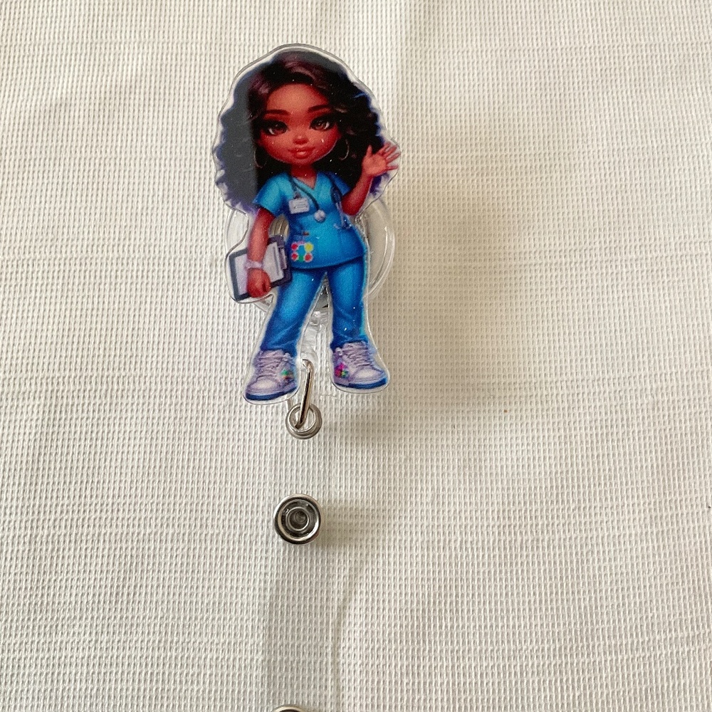 Healthcare Worker Pull  String Badge -Nurse , CMA, Techs Etc